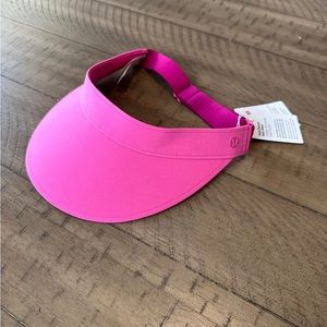 Pink lululemon fast paced run visor